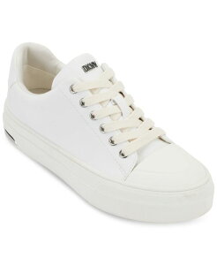 �_�i �L������ �j���[���[�N ���f�B�[�X �V���[�Y �X�j�[�J�[ ���[�X DKNY Women's York Lace-Up Low-Top Sneakers Bright White �z���C�g