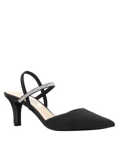 �j�i ���f�B�[�X �V���[�Y �p���v�X Nina Women's Billie Slingback Evening Pumps Black �u���b�N