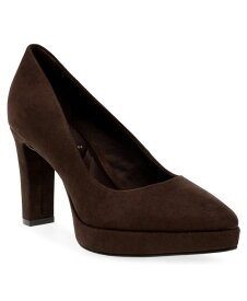 【送料無料】 アンクライン レディース パンプス シューズ Women's Jovanna Slip on Pumps Dark Brown Microsuede