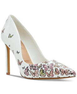 yz Ah fB[X pvX V[Y Women's Lala Pointed Toe Stiletto Pumps White Print Multi