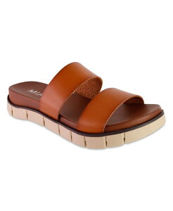 ~A fB[X V[Y T_ MIA Women's Elori Slip-On Sandals Cognac Leather