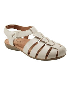 【送料無料】 アース レディース サンダル シューズ Women's Blake Casual Slip-on Strappy Flat Sandals Cream Leather