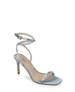 �W���E�F���_�O���C�~�V���J ���f�B�[�X �V���[�Y �T���_�� Jewel Badgley Mischka Women's Hosana Evening Sandals Powder Blue Satin �u���[