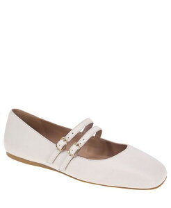 yz BCBWFl[V fB[X pvX V[Y Women's Harisa Slip-On Buckle Square Toe Mary Jane Ballet Flats Stone