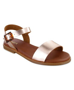 �~�A ���f�B�[�X �V���[�Y �T���_�� MIA Women's Peyton Round Toe Flat Sandals Rose Gold �S�[���h
