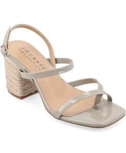�W�����l �R���N�V���� ���f�B�[�X �V���[�Y �T���_�� �q�[�� Journee Collection Women's Olivina Espadrille Block Heel Strappy Sandals Gray �O���[