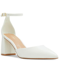 �A���h ���f�B�[�X �V���[�Y �T���_�� �A���N�� �q�[�� ALDO Women's Jan Pointed Toe Ankle-Strap Block-Heel Sandals White Smooth �z���C�g