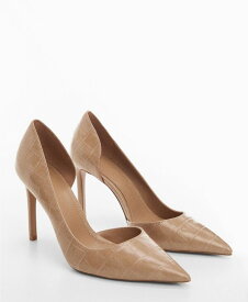 【送料無料】 マンゴ レディース パンプス シューズ Women's Asymmetrical Heeled Shoes Nude