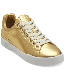 【送料無料】 ダナキャラン レディース スニーカー シューズ Donna Lace Up Sneakers Gold
