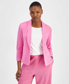 【送料無料】 バースリー レディース ジャケット・ブルゾン ブレザー アウター Petite 3/4-Sleeve Shawl-Collar Blazer Wild Pink