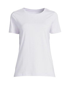 【送料無料】 ランズエンド レディース シャツ トップス Women's Plus Size Relaxed Supima Cotton T-Shirt Pale lilac frost