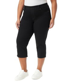 【送料無料】 グロリアバンデービルト レディース デニムパンツ ジーンズ ボトムス Plus Size Shape-Effect High-Rise Capri Jeans Black Rinse