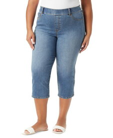 【送料無料】 グロリアバンデービルト レディース デニムパンツ ジーンズ ボトムス Plus Size Shape-Effect High-Rise Capri Jeans Castlepoint