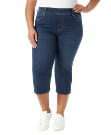 【送料無料】 グロリアバンデービルト レディース デニムパンツ ジーンズ ボトムス Plus Size Shape-Effect High-Rise Capri Jeans Hewlett