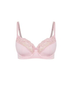 yz Axj[ fB[X uW[ A_[EFA Plus Size Embroidered Full Support Underwire Bra Sweet pink