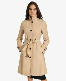 【送料無料】 ダナ キャラン ニューヨーク レディース ジャケット・ブルゾン アウター Women's Single-Breasted Pleated Trench Coat Dune