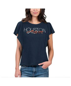 【送料無料】 ジースリー フォーハー バイ カール バンクス レディース Tシャツ トップス Women's Navy Houston Astros Crowd Wave T-shirt Navy