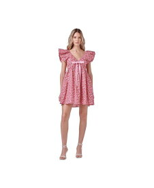 【送料無料】 エンドレスローズ レディース ワンピース トップス Women's Floral-Print Flutter-Sleeve Mini Dress Pink Multi