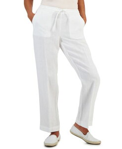 `[^[Nu fB[X {gX JWApc v` pc l Charter Club Petite 100% Linen Drawstring Pants Bright White zCg