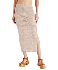 【送料無料】 スティーブ マデン レディース スカート ボトムス Women's Liliana Side-Slit Crochet Pull-On Skirt Oatmeal