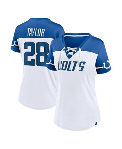 t@ieBNX fB[X gbvX Vc VlbN Fanatics Women's Jonathan Taylor White Indianapolis Colts Athena Name and Number V-Neck Top White zCg