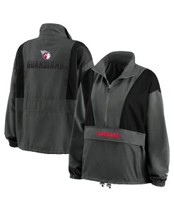 EFA oC G Ah[Y fB[X AE^[ WPbgEu] WPbg WEAR by Erin Andrews Women's Charcoal Cleveland Guardians Packable Half-Zip Jacket Charcoal `R[