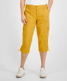 【送料無料】 スタイルアンドコー レディース カジュアルパンツ ボトムス Women's Cargo Capri Pants 2-24W Cornmeal Yellow