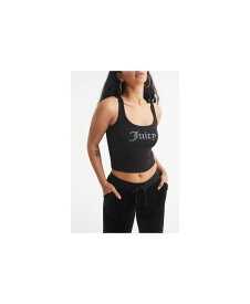 【送料無料】 ジューシークチュール レディース シャツ トップス Women's Bling Neck Tank Liquorice