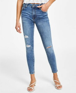 �Z���u���e�B�s���N ���f�B�[�X �{�g���X �f�j���p���c �A���N�� �W�[���Y Celebrity Pink Juniors' Curvy Distressed Skinny Ankle Jeans Turandot