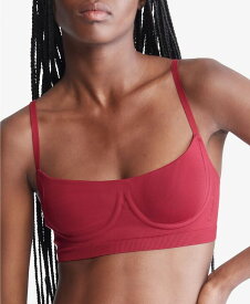 【送料無料】 カルバンクライン レディース ブラジャー アンダーウェア Women's Bonded Flex Balconette Bralette QF6609 Red Carpet