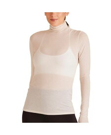 【送料無料】 アララ レディース Tシャツ トップス Regular Size Adult Women Washable Cashmere Turtleneck Long Sleeve T-Shirt Bone