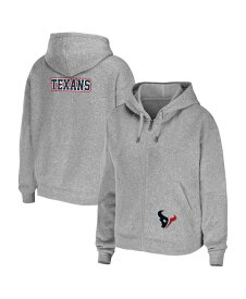 【送料無料】 ウェア バイ エリン アンドルーズ レディース パーカー・スウェット フーディー アウター Women's Heathered Gray Houston Texans Team Full-Zip Hoodie Heathered Gray