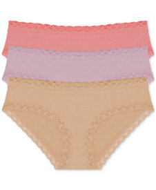 【送料無料】 ナトリ レディース パンツ アンダーウェア Bliss Lace-Trim Cotton Brief Underwear 3-Pack 156058MP Pap/lav/cf