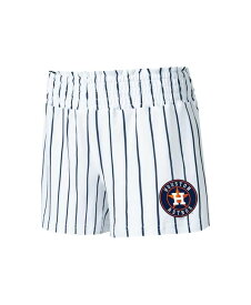 【送料無料】 コンセプツ スポーツ レディース ハーフパンツ・ショーツ ボトムス Women's White Houston Astros Reel Pinstripe Sleep Shorts White