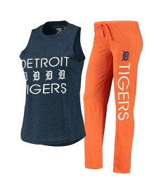 【送料無料】 コンセプツ スポーツ レディース ナイトウェア アンダーウェア Women's Orange Navy Detroit Tigers Meter Muscle Tank Top and Pants Sleep Set Orange Navy