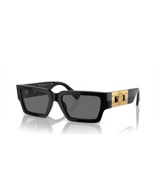 【送料無料】 ヴェルサーチ メンズ サングラス・アイウェア アクセサリー Unisex Low Bridge Fit Sunglasses VE4459F Black