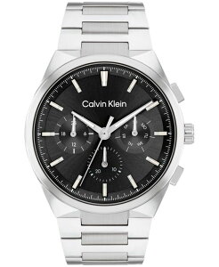 �J���o���N���C�� �����Y �A�N�Z�T���[ �r���v T�V���c Calvin Klein Men's Distinguish Silver-Tone Stainless Steel Bracelet Watch 44mm Silver �V���o�[