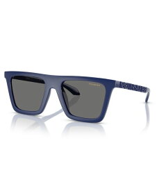 【送料無料】 ヴェルサーチ メンズ サングラス・アイウェア アクセサリー Men's Polarized Sunglasses Ve4468U Full Blue