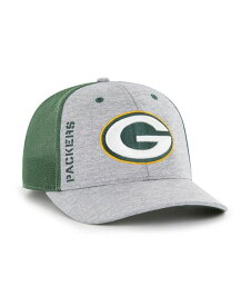 【送料無料】 47ブランド メンズ 帽子 アクセサリー Men's Gray Green Green Bay Packers Pixelation Trophy Flex Hat Gray Green