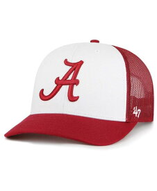 【送料無料】 47ブランド メンズ 帽子 アクセサリー Men's White Crimson Alabama Crimson Tide Freshman Trucker Adjustable Hat White Crimson