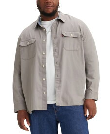 【送料無料】 リーバイス メンズ デニムパンツ ボトムス Men's Big & Tall Relaxed Fit Button-Front Worker Shirt Frost Gray