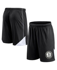 【送料無料】 ファナティクス メンズ ハーフパンツ・ショーツ ボトムス Men's Black Brooklyn Nets Slice Shorts Black