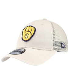 【送料無料】 ニューエラ メンズ 帽子 アクセサリー Men's Stone Milwaukee Brewers Game Day 9TWENTY Adjustable Trucker Hat Stone