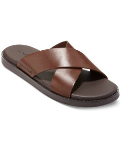 yz R[n[ Y T_ V[Y Men's Nantucket Cross Strap Slip-On Slide Sandals Ch Woodbury / Java