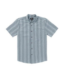 【送料無料】 ボルコム メンズ シャツ トップス Men's Newbar Stripe Short Sleeve Shirt Celestial Blue