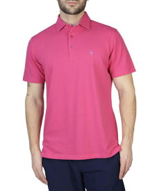 【送料無料】 テーラーバード メンズ ポロシャツ トップス Men's Pique Polo Shirt with Multi Gingham Trim Flamingo pink