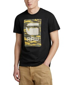 【送料無料】 ジースター メンズ Tシャツ トップス Men's Camo Logo Box T-Shirt Amber