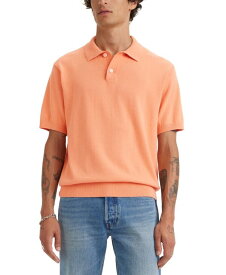 【送料無料】 リーバイス メンズ シャツ トップス Men's Relaxed-Fit Solid Sweater-Knit Polo Shirt Peach Bloo