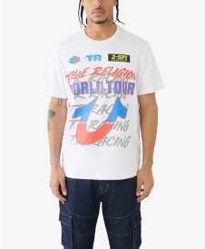 【送料無料】 トゥルーレリジョン メンズ Tシャツ トップス Men's Short Sleeve Tr Racing T-shirts Optic White