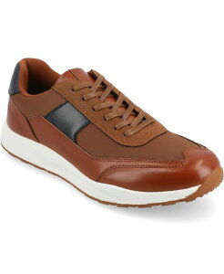 �o���X �����Y �V���[�Y �X�j�[�J�[ ���[�X Vance Co. Men's Thomas Tru Comfort Foam Casual Lace-Up Sneakers Brown �u���E��